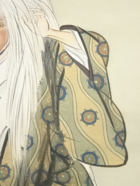 掛軸　「大原女図」　西村秀岳作 肉筆　共箱 掛軸 「大原女図」 西村秀岳作 肉筆 共箱 西村秀岳 菖蒲図